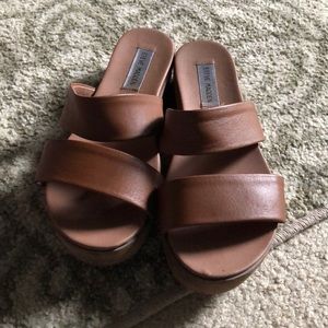 Cognac leather Steve Madden sandals